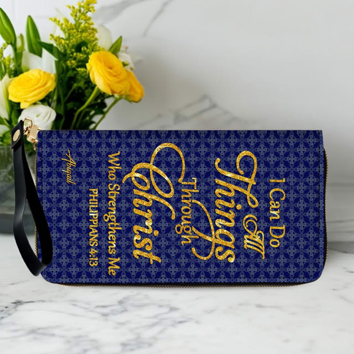 Personalized Leather Handbag for Women – “I Can Do All Things Through Christ” Philippians 4:13 | Christian Gift for Mom | CHRISTIANARTBAG CAB31626