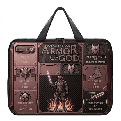 Personalized Laptop Bag by CHRISTIANARTBAG | Armor of God Custom Name Tech Case | Custom Color Christian Computer Sleeve Protective Cover for Men & Women CAB0162526