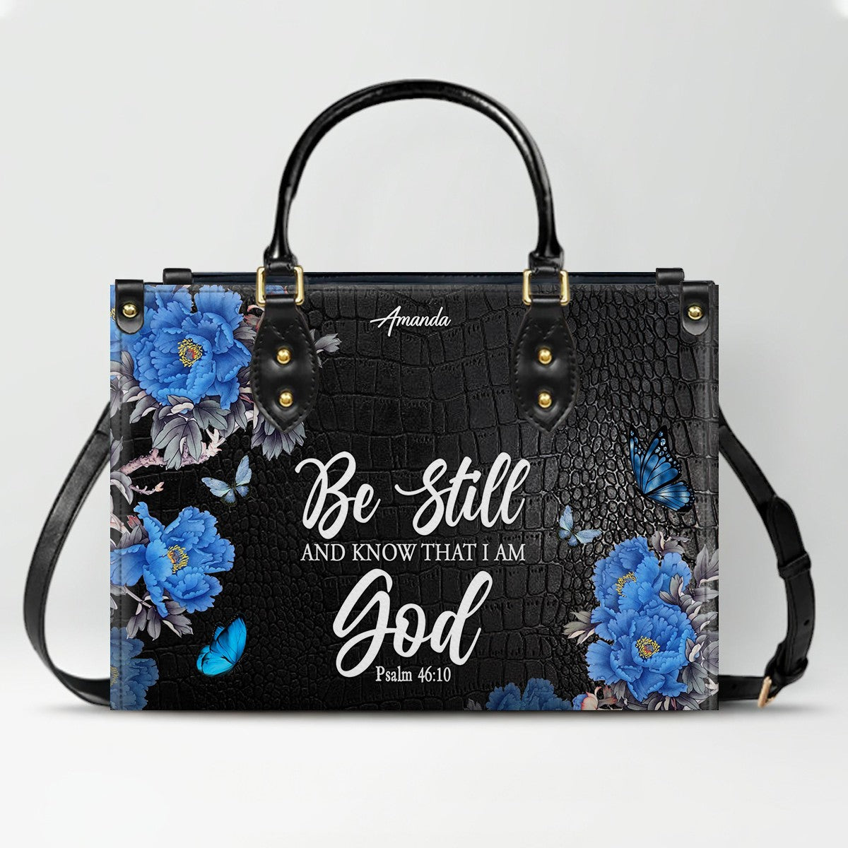 Personalized Christian Leather Handbag & Long Wallet Set – Christian Bible Verse Bag | CHRISTIANARTBAG CAB01012326