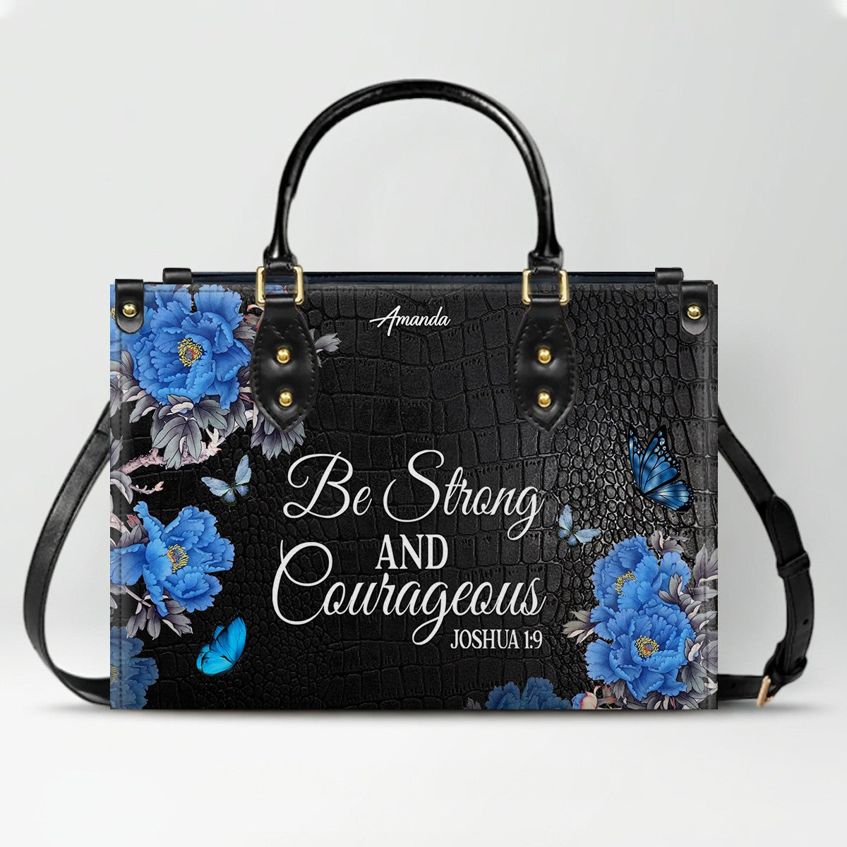 Personalized Christian Leather Handbag & Long Wallet Set – Christian Bible Verse Bag | CHRISTIANARTBAG CAB01012326