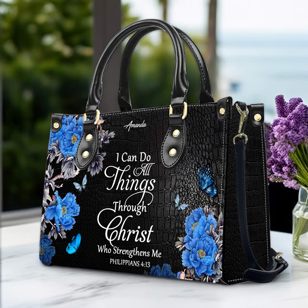 Personalized Christian Leather Handbag & Long Wallet Set – Christian Bible Verse Bag | CHRISTIANARTBAG CAB01012326