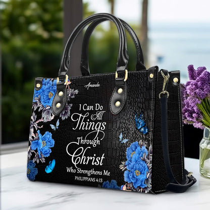 Personalized Christian Leather Handbag & Long Wallet Set – Christian Bible Verse Bag | CHRISTIANARTBAG CAB01012326