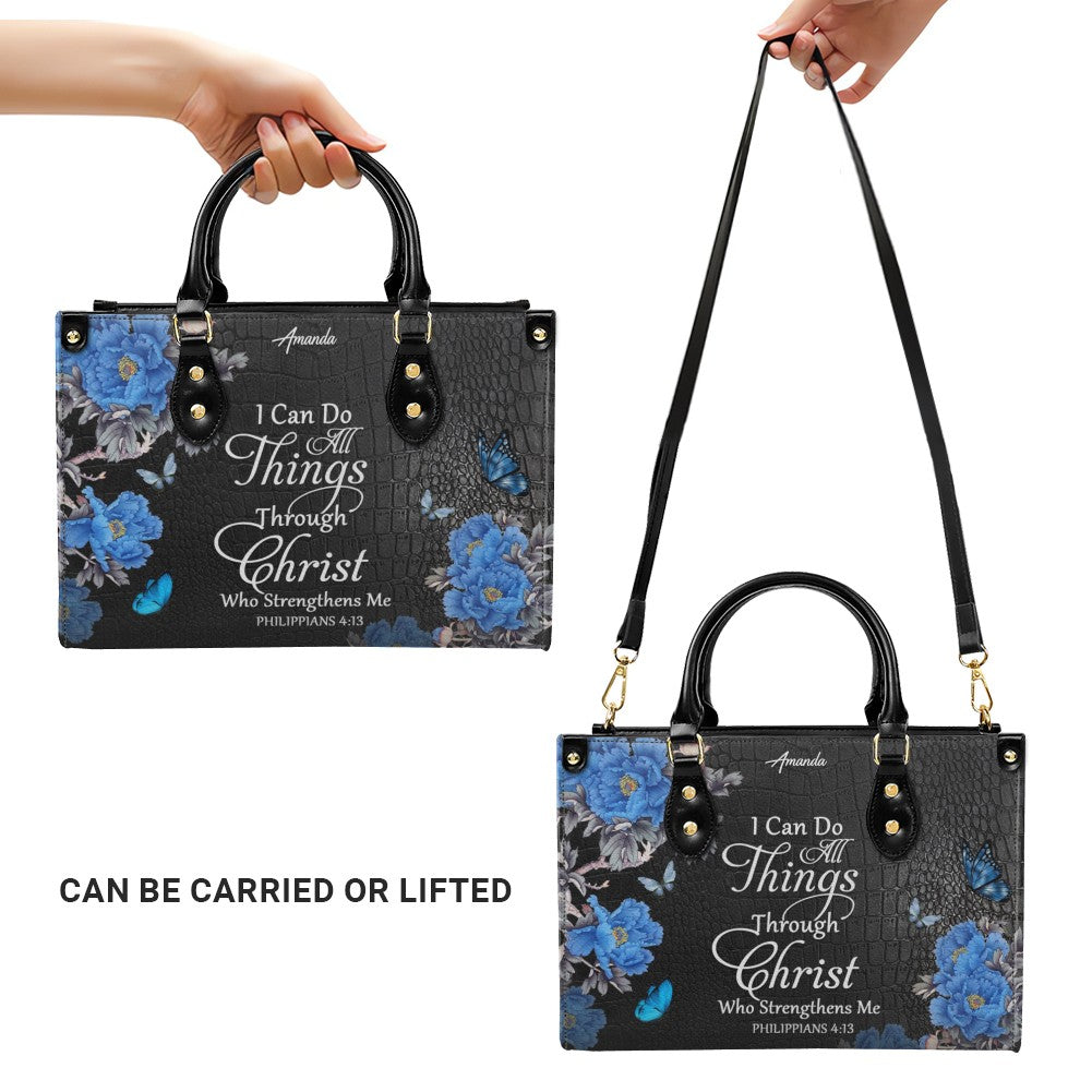 Personalized Christian Leather Handbag & Long Wallet Set – Christian Bible Verse Bag | CHRISTIANARTBAG CAB01012326