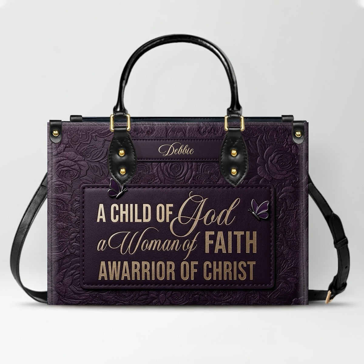 Personalized A Child Of God Leather Handbag | CHRISTIANARTBAG 01080426