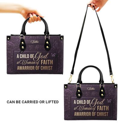 Personalized A Child Of God Leather Handbag | CHRISTIANARTBAG 01080426