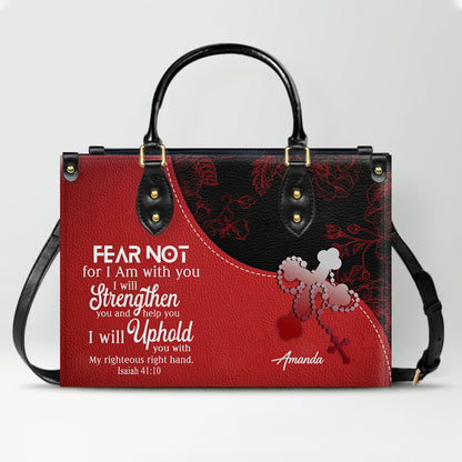 Personalized Leather Handbag with Bible Verses – Custom Color – Christian Tote Purse for Women | CHRISTIANARTBAG