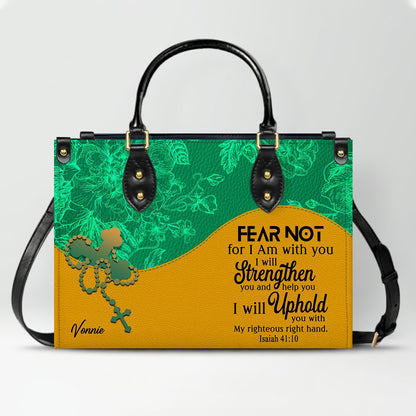 Personalized Leather Handbag with Bible Verses – Custom Color – Christian Tote Purse for Women | CHRISTIANARTBAG