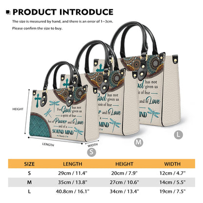 Christianart Designer Handbags, For God Has Not Given Us A Spirit Of Fear 2 Timothy 1 7 Dragonfly Mandala, Personalized Gifts, Gifts for Women.