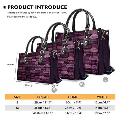 Personalized Leather Handbag - God Says I Am Christian Purse | CHRISTIANARTBAG 01080526