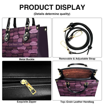 Personalized Leather Handbag - God Says I Am Christian Purse | CHRISTIANARTBAG 01080526