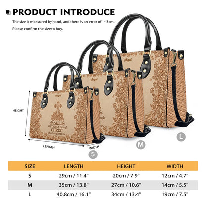 Personalized Leather Handbag with Custom Bible Verse | Meaningful Christian Gift for Her | CHRISTIANARTBAG 01071726