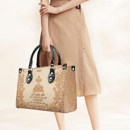Personalized Leather Handbag with Custom Bible Verse | Meaningful Christian Gift for Her | CHRISTIANARTBAG 01071726