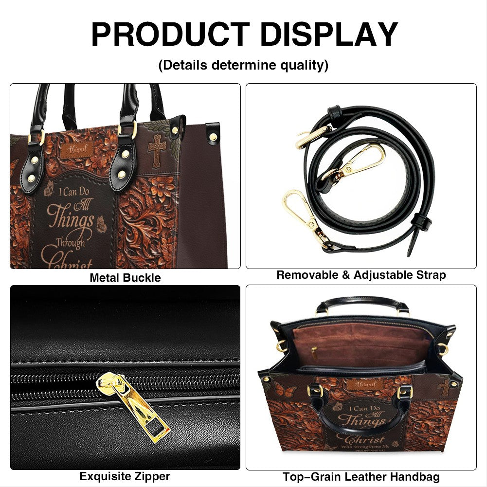 CHRISTIANARTBAG Personalized Leather Handbag with Custom Name & Scripture | CHRISTIANARTBAG™ CAB017926