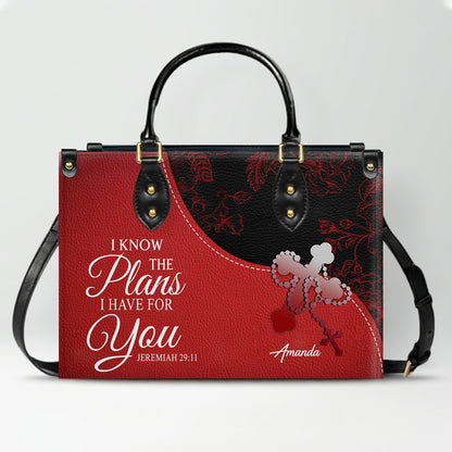 Personalized Leather Handbag with Bible Verses – Custom Color – Christian Tote Purse for Women | CHRISTIANARTBAG