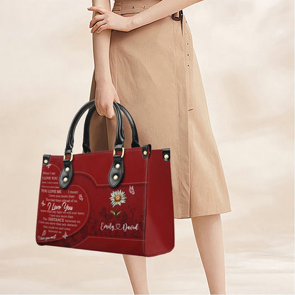 Personalized Leather Handbag with Custom Name & Birth Flowers – CHRISTIANARTBAG Christian Gift for Her