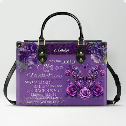Custom Engraved Leather Handbag - Elegance & Faith Combined - CHRISTIANARTBAG CABLTHB01070424.