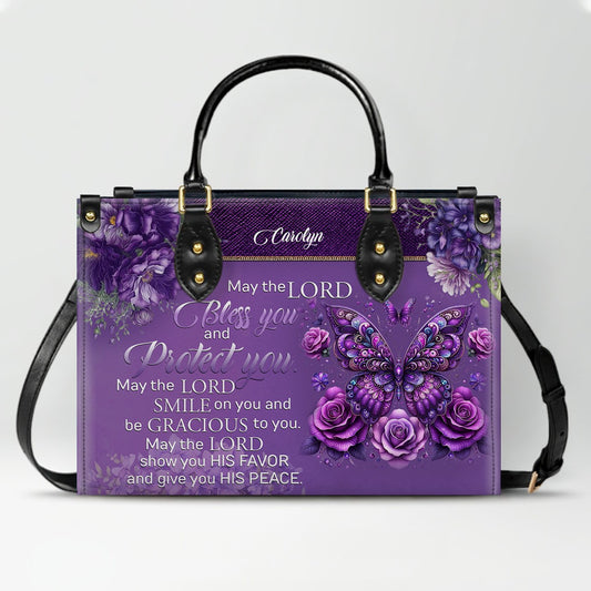 Custom Engraved Leather Handbag - Elegance & Faith Combined - CHRISTIANARTBAG CABLTHB01070424.