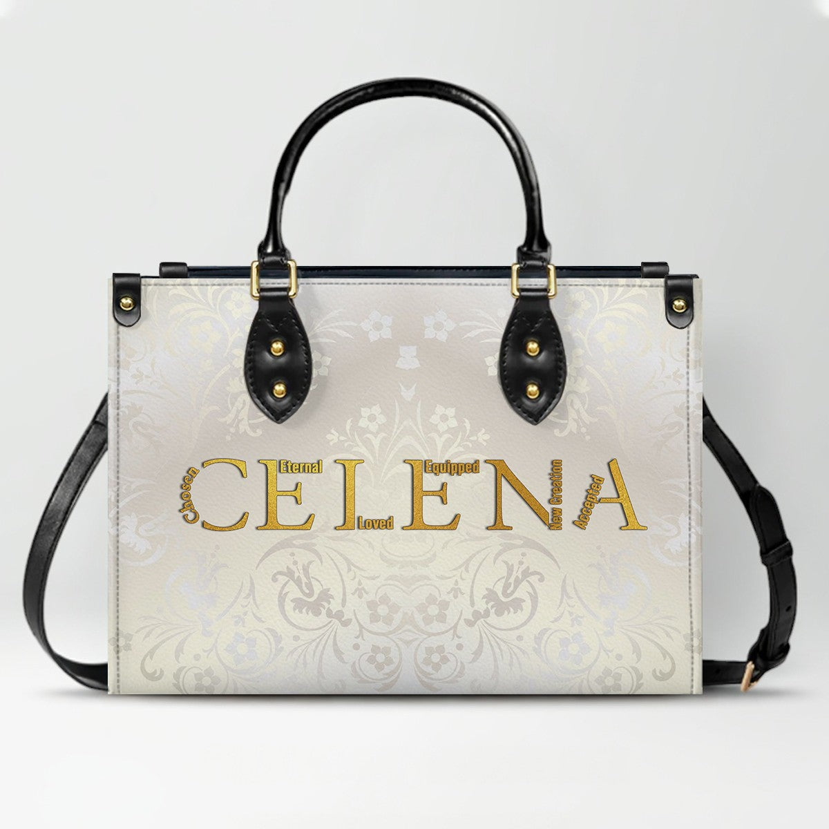 Personalized Leather Handbag with Custom Bible Verse Name Meaning – CHRISTIANARTBAG Unique Christian Gift for Women - CAB011526