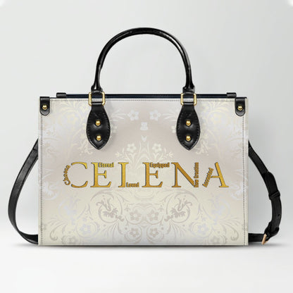 Personalized Leather Handbag with Custom Bible Verse Name Meaning – CHRISTIANARTBAG Unique Christian Gift for Women - CAB011526