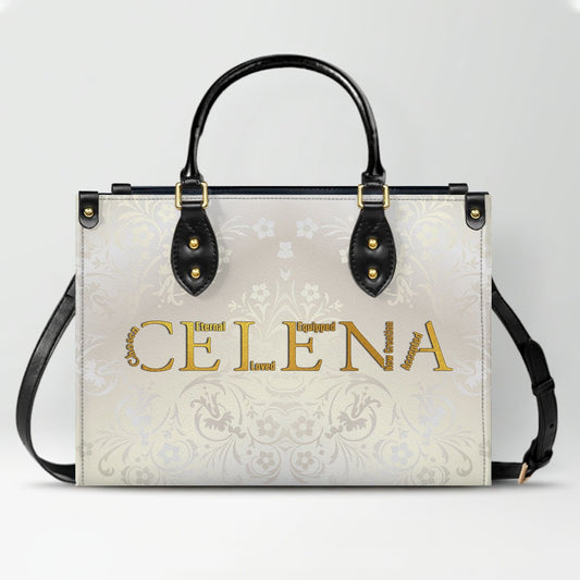 Personalized Leather Handbag with Custom Bible Verse Name Meaning – CHRISTIANARTBAG Unique Christian Gift for Women - CAB011526