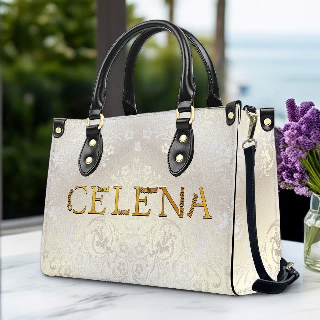 Personalized Leather Handbag with Custom Bible Verse Name Meaning – CHRISTIANARTBAG Unique Christian Gift for Women - CAB011526