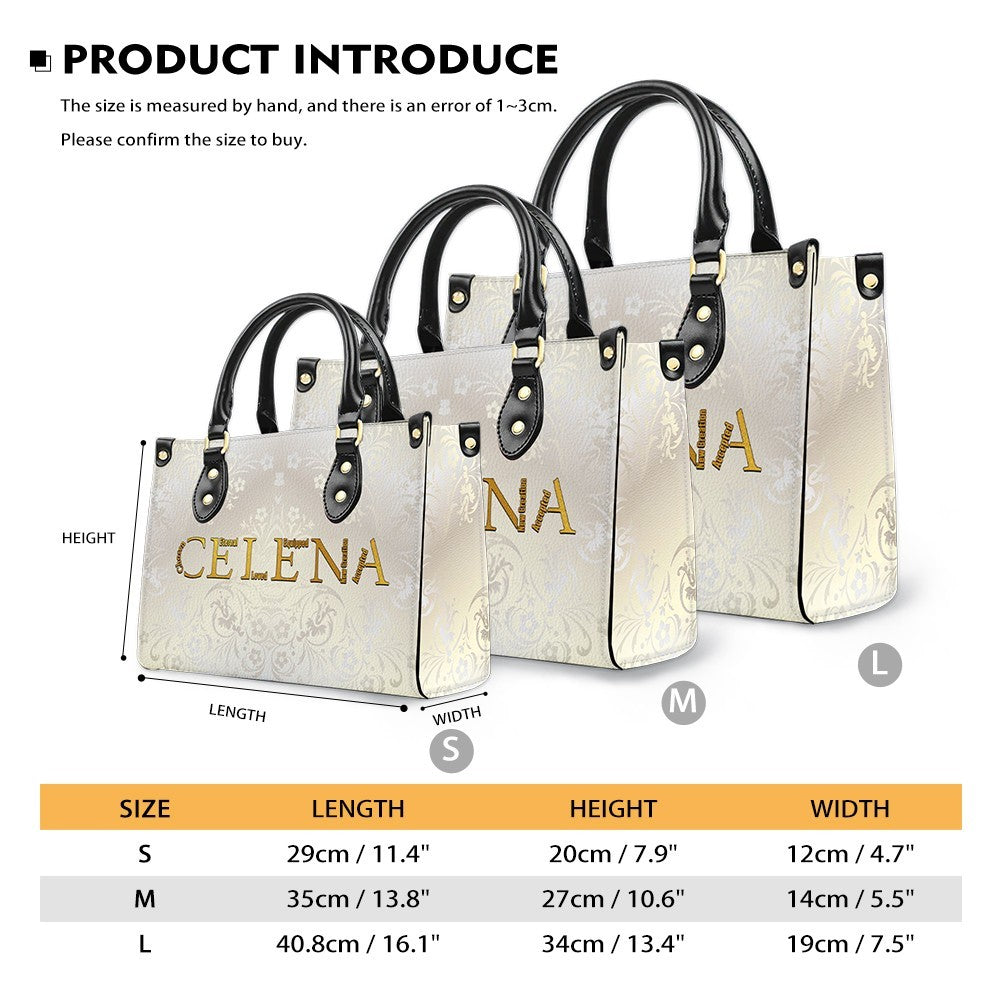 Personalized Leather Handbag with Custom Bible Verse Name Meaning – CHRISTIANARTBAG Unique Christian Gift for Women - CAB011526
