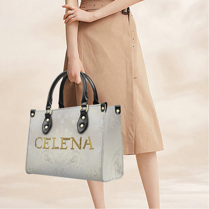 Personalized Leather Handbag with Custom Bible Verse Name Meaning – CHRISTIANARTBAG Unique Christian Gift for Women - CAB011526