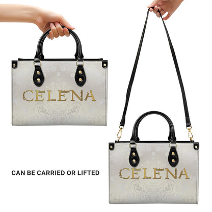 Personalized Leather Handbag with Custom Bible Verse Name Meaning – CHRISTIANARTBAG Unique Christian Gift for Women - CAB011526