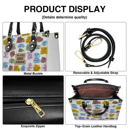 Christianartbag Handbags, My Daily Bible Affirmations Leather Bags, Personalized Bags, Gifts for Women, Christmas Gift, CABLTB01121525