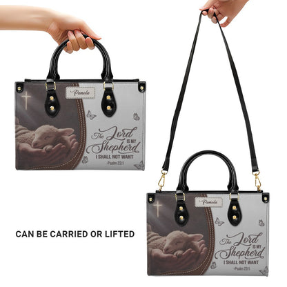 Personalized Christian Leather Handbag with Bible Verse – Faith-Inspired Gift for Women