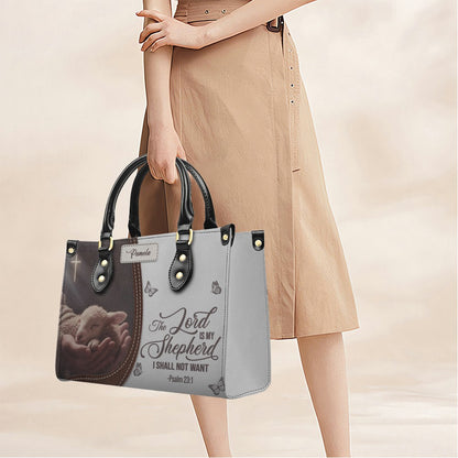 Personalized Christian Leather Handbag with Bible Verse – Faith-Inspired Gift for Women