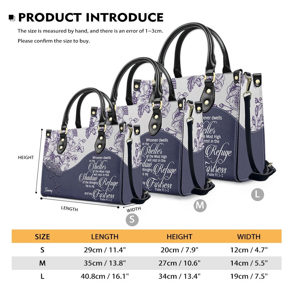 Personalized Leather Handbag with Bible Verses – Custom Color – Christian Tote Purse for Women | CHRISTIANARTBAG