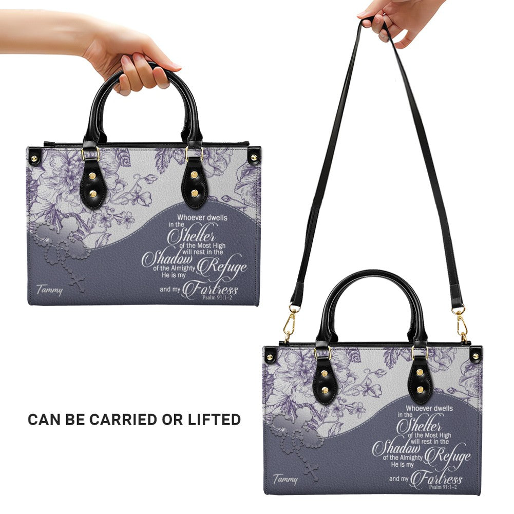 Personalized Leather Handbag with Bible Verses – Custom Color – Christian Tote Purse for Women | CHRISTIANARTBAG