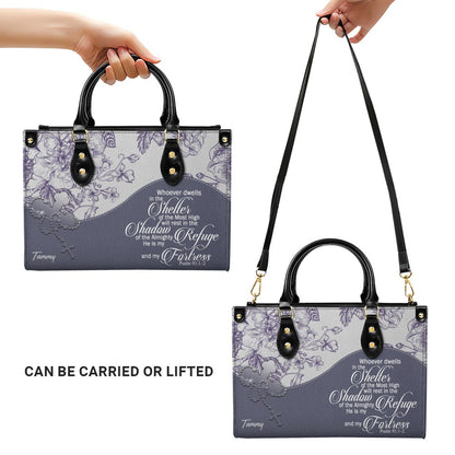 Personalized Leather Handbag with Bible Verses – Custom Color – Christian Tote Purse for Women | CHRISTIANARTBAG