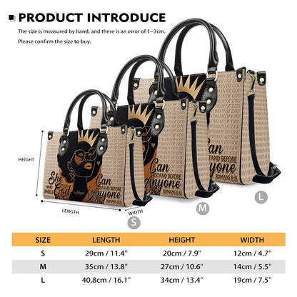 Personalized African American Woman of God Leather Handbag Custom Name Bible Verse Shoulder Bag | CHRISTIANARTBAG 02080726