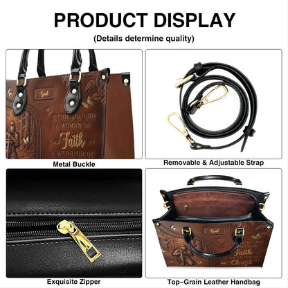 Woman of Faith Leather Handbag – Personalized Christian Warrior Design | CHRISTIANARTBAG 01071426