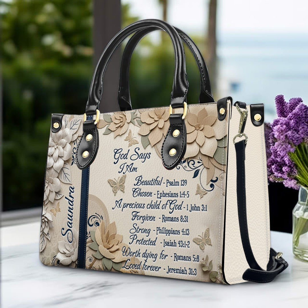 CHRISTIANARTBAG Personalized Leather Handbag for Women – Custom Faith-Based Tote Bag with Bible Verses – Inspirational Christian Gifts for Her CAB01052626