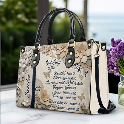 CHRISTIANARTBAG Personalized Leather Handbag for Women – Custom Faith-Based Tote Bag with Bible Verses – Inspirational Christian Gifts for Her CAB01052626