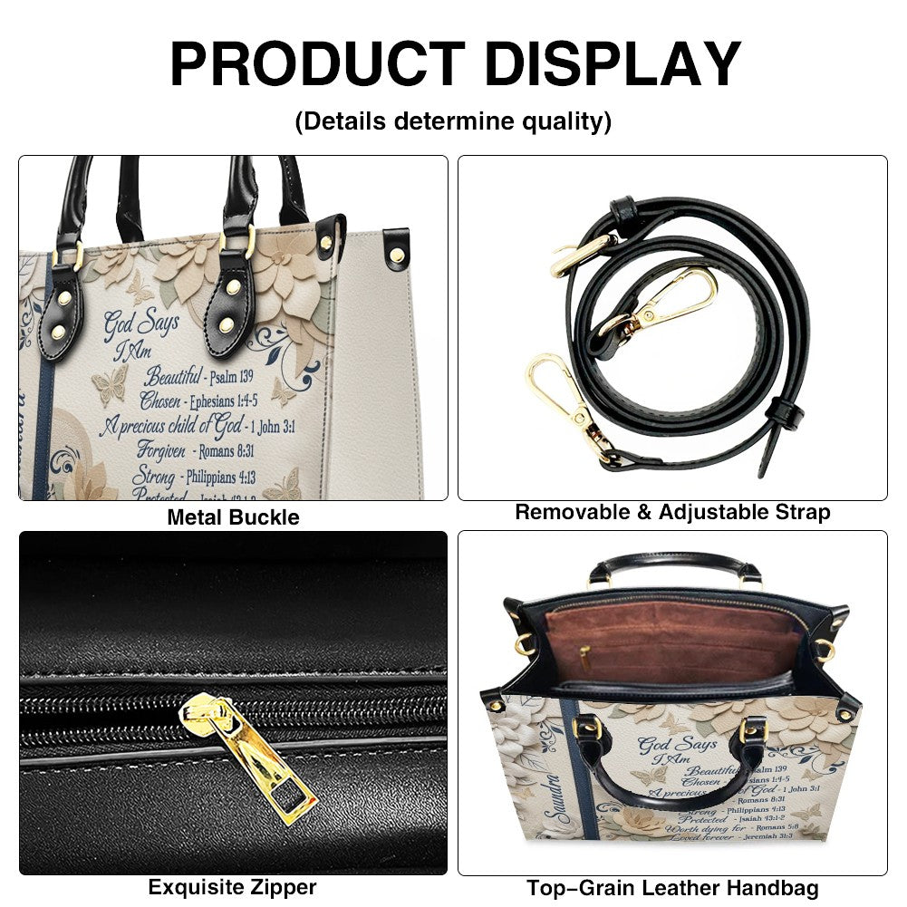 CHRISTIANARTBAG Personalized Leather Handbag for Women – Custom Faith-Based Tote Bag with Bible Verses – Inspirational Christian Gifts for Her CAB01052626