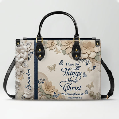 CHRISTIANARTBAG Personalized Leather Handbag for Women – Custom Faith-Based Tote Bag with Bible Verses – Inspirational Christian Gifts for Her CAB01052626