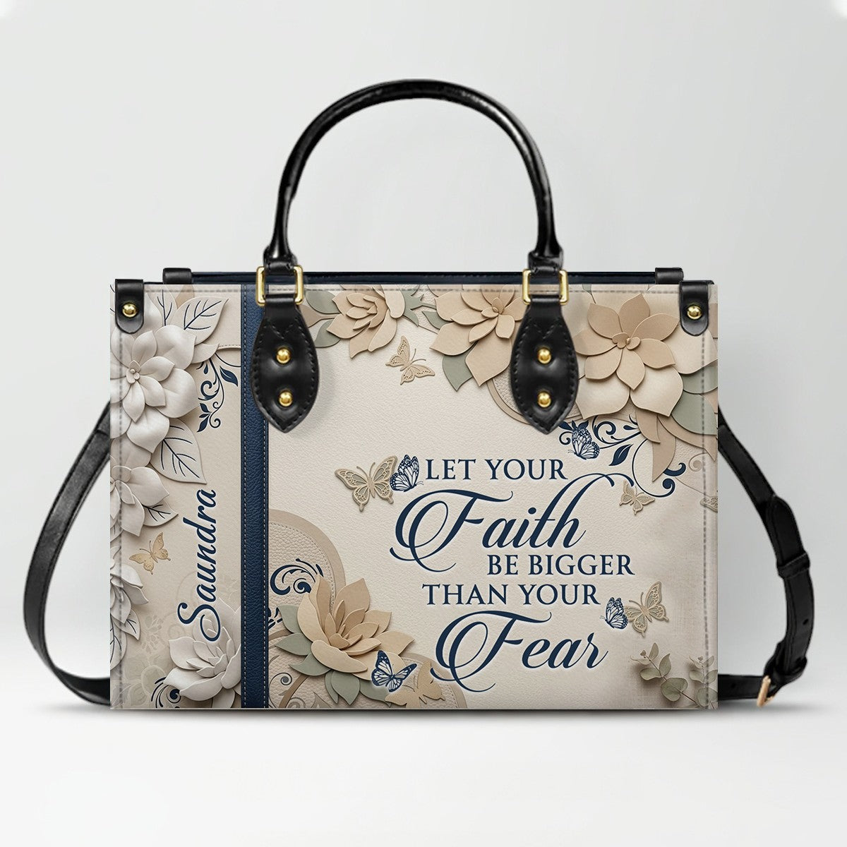CHRISTIANARTBAG Personalized Leather Handbag for Women – Custom Faith-Based Tote Bag with Bible Verses – Inspirational Christian Gifts for Her CAB01052626