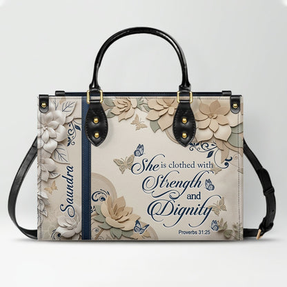 CHRISTIANARTBAG Personalized Leather Handbag for Women – Custom Faith-Based Tote Bag with Bible Verses – Inspirational Christian Gifts for Her CAB01052626
