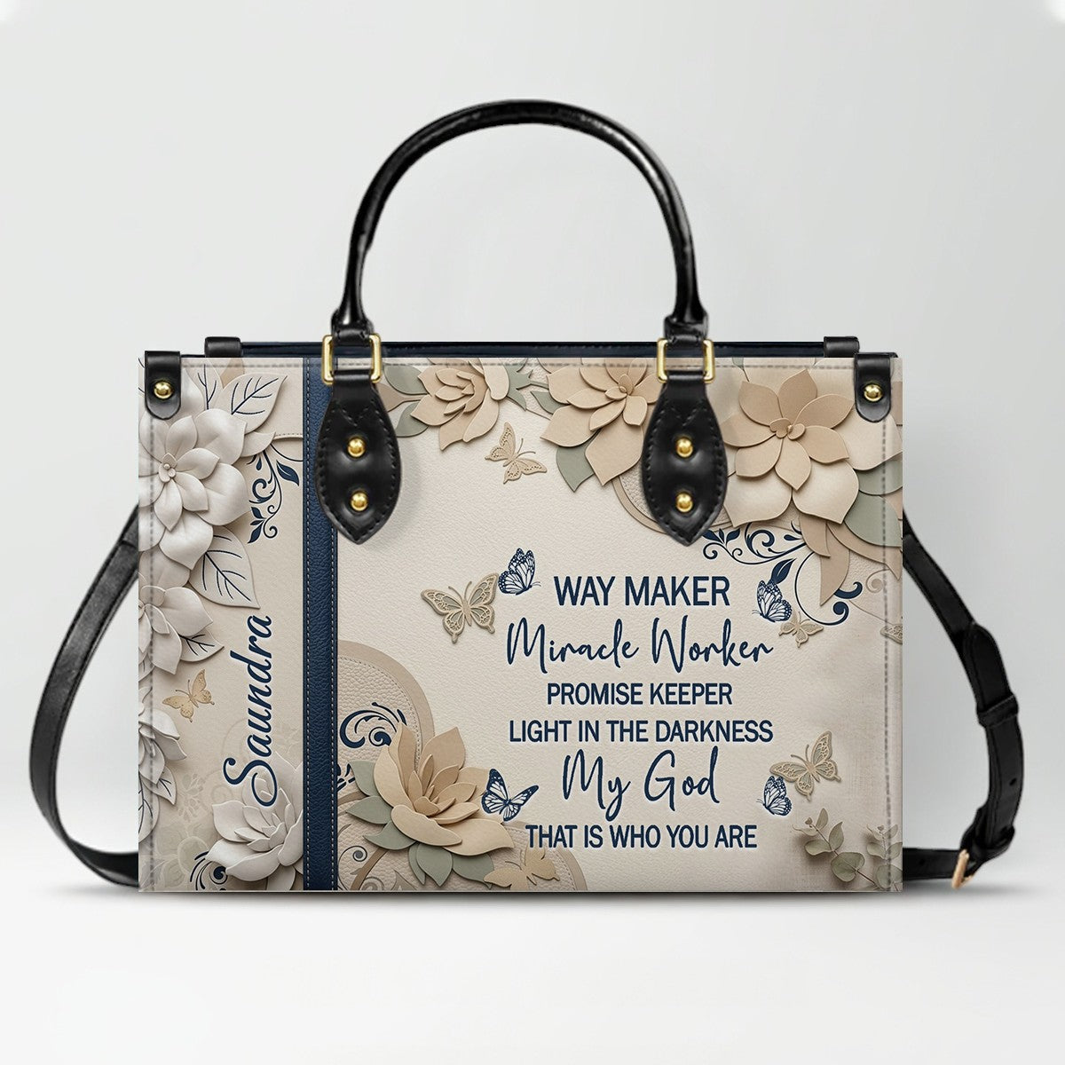 CHRISTIANARTBAG Personalized Leather Handbag for Women – Custom Faith-Based Tote Bag with Bible Verses – Inspirational Christian Gifts for Her CAB01052626