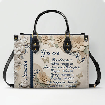 CHRISTIANARTBAG Personalized Leather Handbag for Women – Custom Faith-Based Tote Bag with Bible Verses – Inspirational Christian Gifts for Her CAB01052626