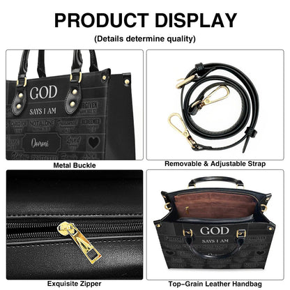 CHRISTIANARTBAG Personalized Faith Leather Tote - Custom Name Religious Leather Handbag - Christian Handbag.