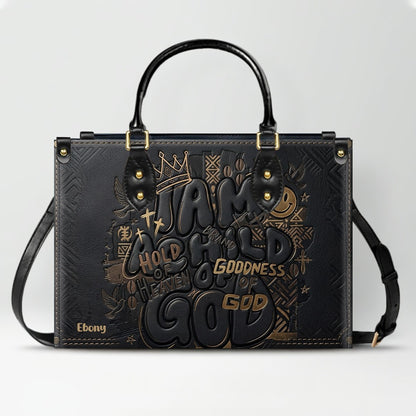 CHRISTIANARTBAG Personalized Leather Handbag - Custom Name "I Am Child Of GOD" Faith Purse cab01101626
