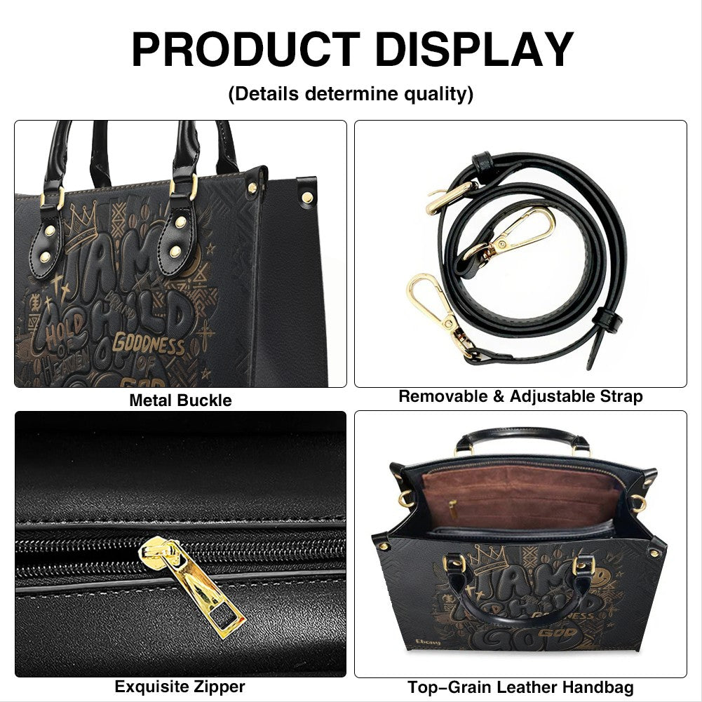 CHRISTIANARTBAG Personalized Leather Handbag - Custom Name "I Am Child Of GOD" Faith Purse cab01101626
