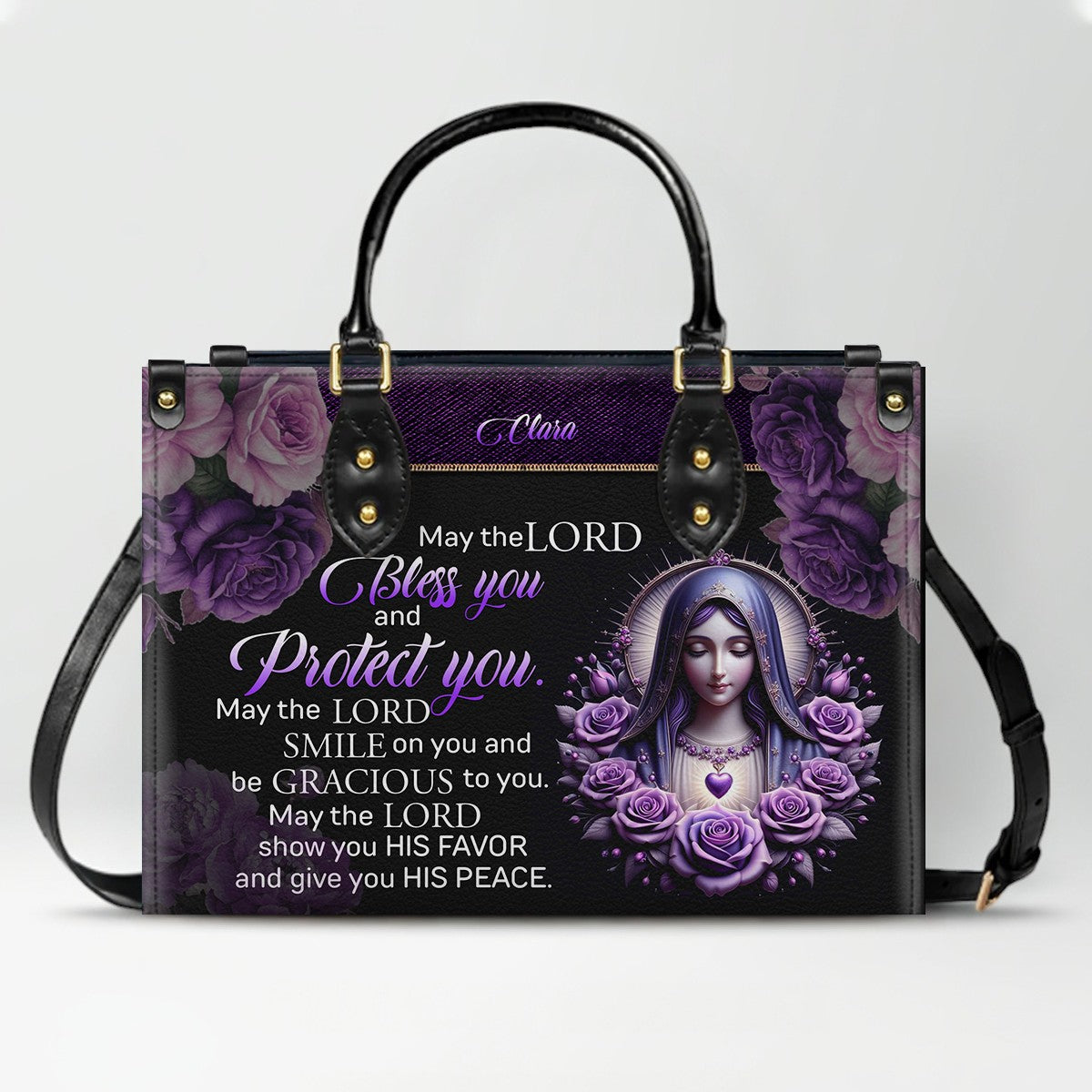 Custom Engraved Leather Handbag - Elegance & Faith Combined - CHRISTIANARTBAG CABLTHB01031226