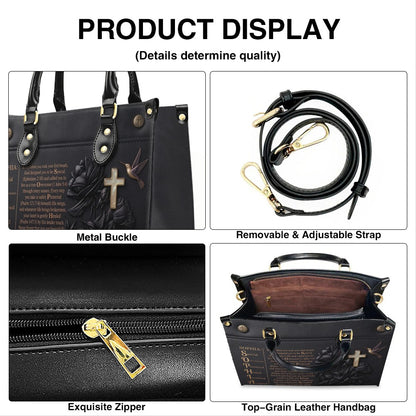 Custom Leather Handbag - Personalized Name Bible Verse Story Design, Choose Color & Text | CHRISTIANARTBAG 02080426