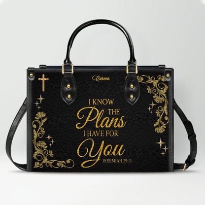 Personalized Christian Leather Handbag with Custom Name & Bible Verse | CHRISTIANARTBAG